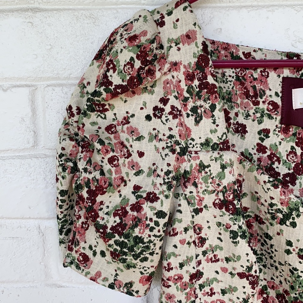 Anthropologie Floral Blouse - Pink and Green - Picture 5 of 12